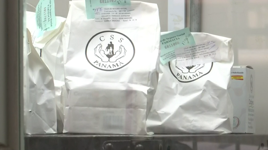 Imagen de medicamentos en la Caja de Seguro Social (CSS).