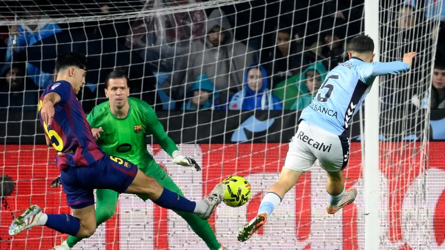 Acción del partido entre el Celta de Vigo y el Barcelona