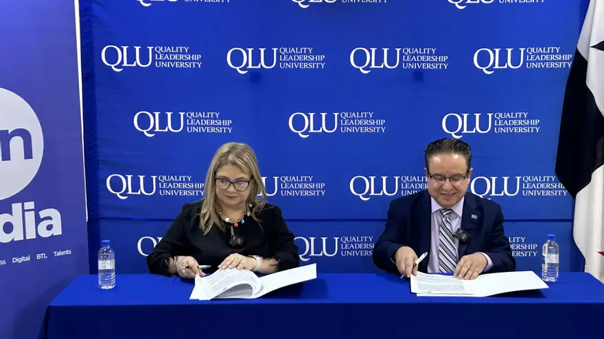 Firma del acuerdo entre TVN Media y Quality Leadership University