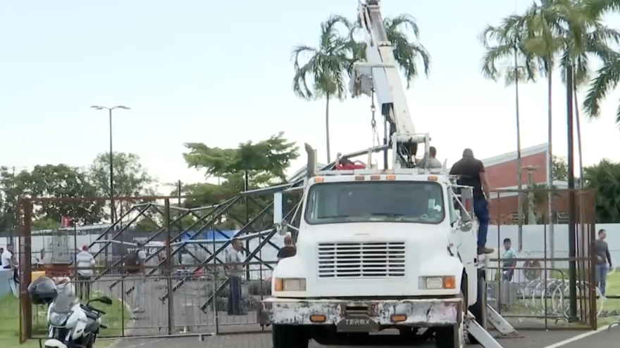 Preparativos para el desfile de Navidad