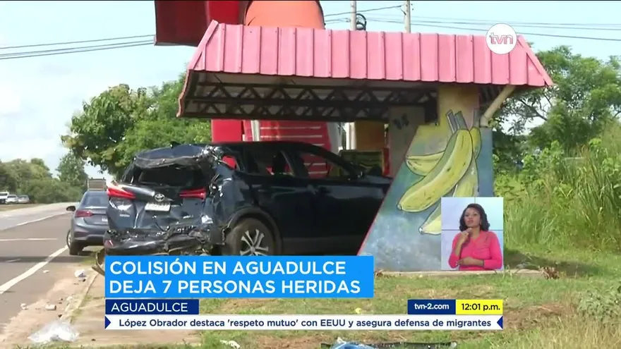 Siete personas heridas deja accidente de tránsito en Coclé