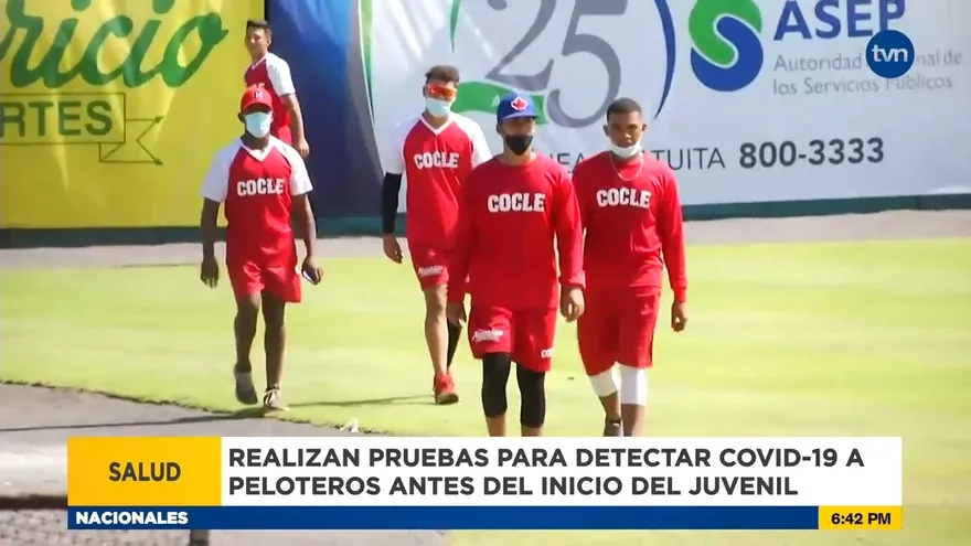 Pruebas de hisopados a jugadores previo al inicio del Béisbol Juvenil