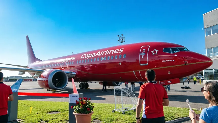 El avión de la selección de Panamá.