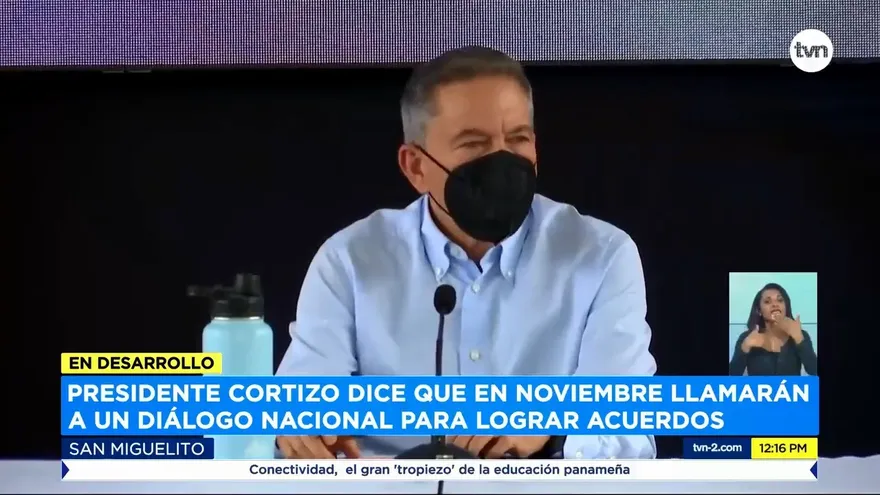 Cortizo llamará a un diálogo nacional en noviembre