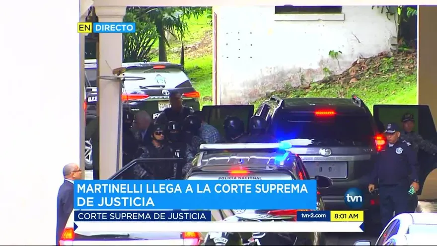 Martinelli llega a la Corte para enfrentar audiencia