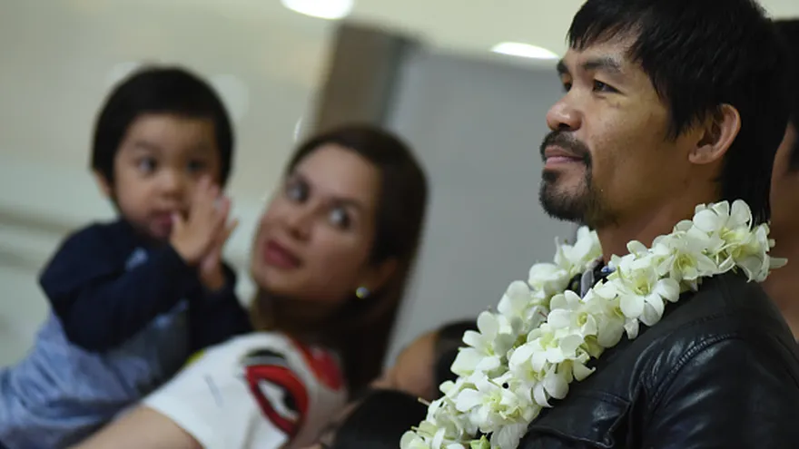 Pacquiao , ocho veces campeón mundial..