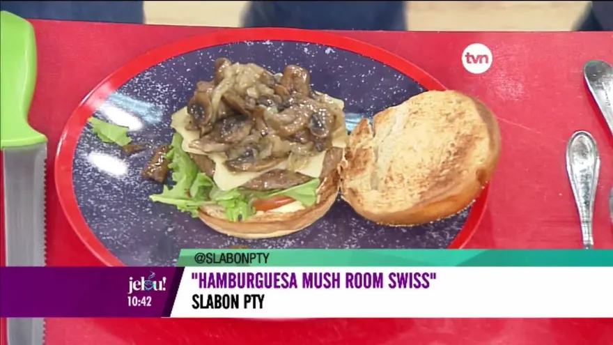 Hamburguesa Mushroom Swiss, ¡La delicia de Slabón!