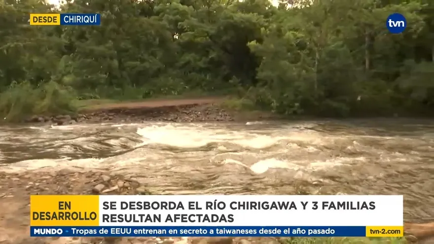 Crecida de río en Chiriquí deja tres viviendas afectadas