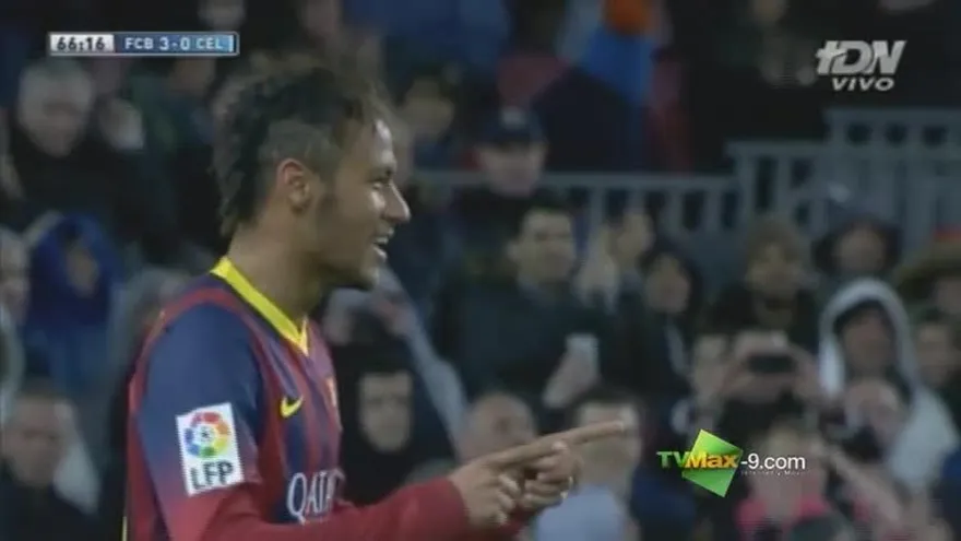 Gol de Neymar consigue doblete Barcelona 2-0 Celta