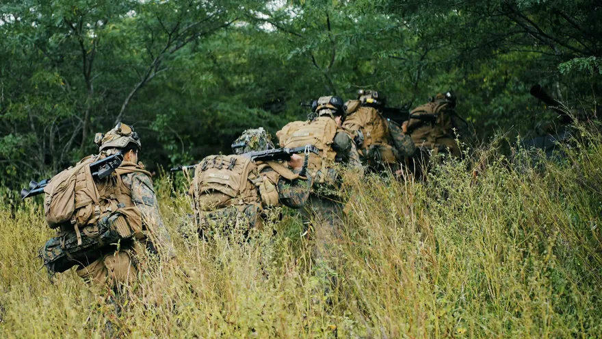 Foto ilustrativa de entrenamientos de los Marines de Estados Unidos una selva del Caribe.