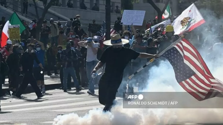 Disturbios en Los Angeles, Estados Unidos.