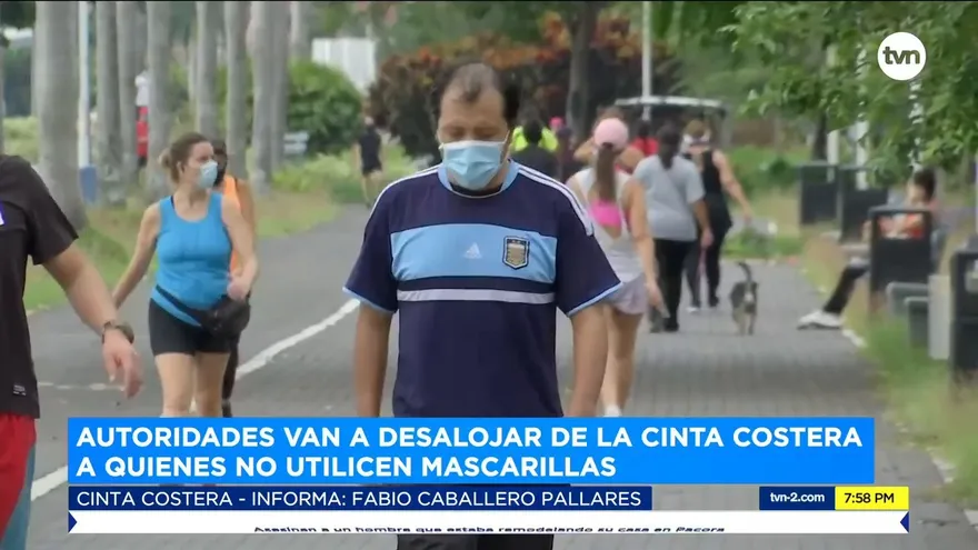 Desalojarán a quienes asistan a la Cinta Costera sin mascarilla