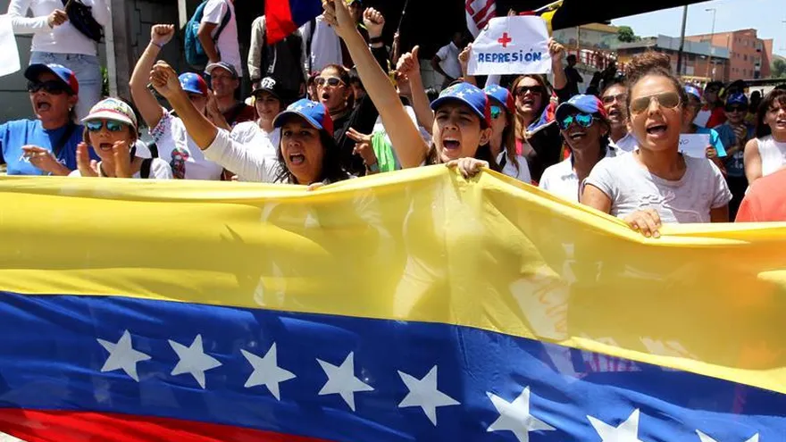 Imagen de una jornada de protesta en Venezuela.