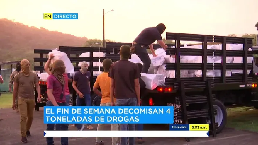 Decomisan toneladas de droga en Panamá Oeste