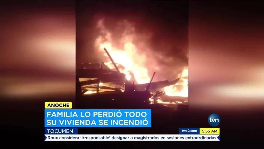 Fuego consume una vivienda en Tocumen