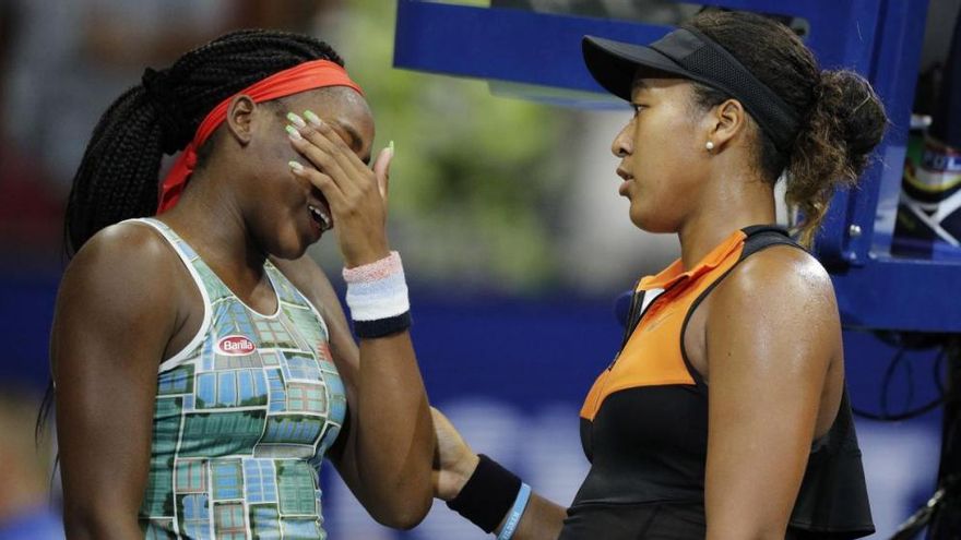 Cori Gauff llora ante Naomi Osaka
