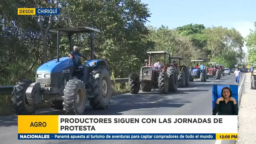 Productores en Chiriquí siguen jornadas de protesta