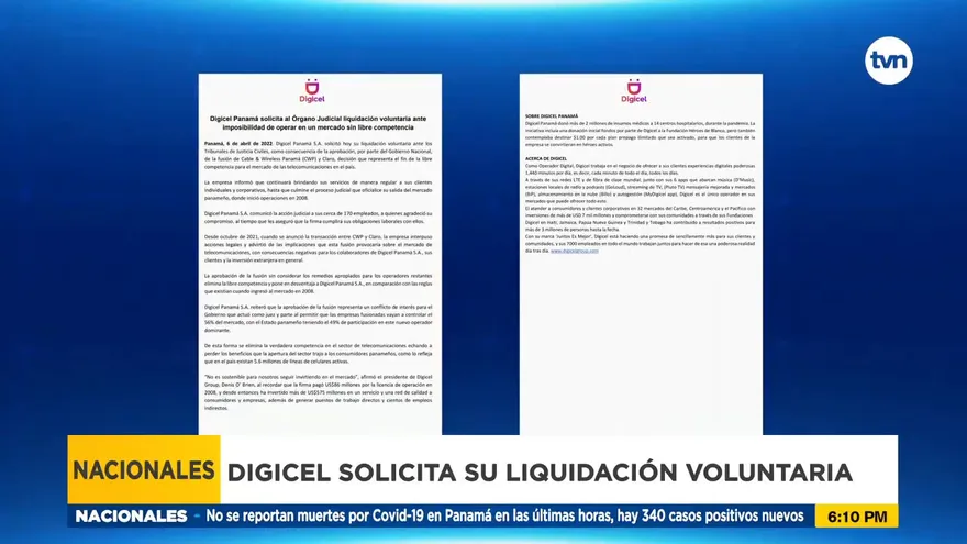 Digicel Panamá solicita su liquidación voluntaria