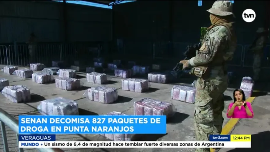Unos 827 paquetes de droga decomisa en Senan en Punta Naranjos