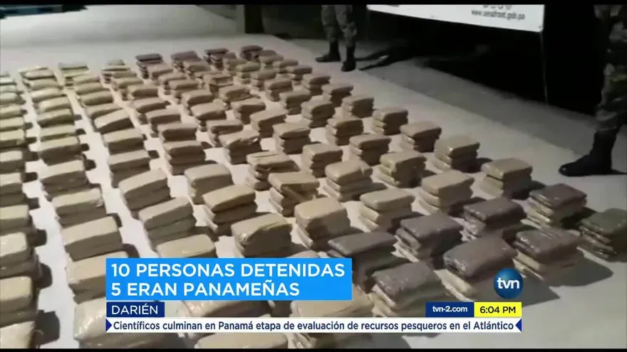 Capturan a 10 personas y decomisan 662 paquetes de droga en Darién