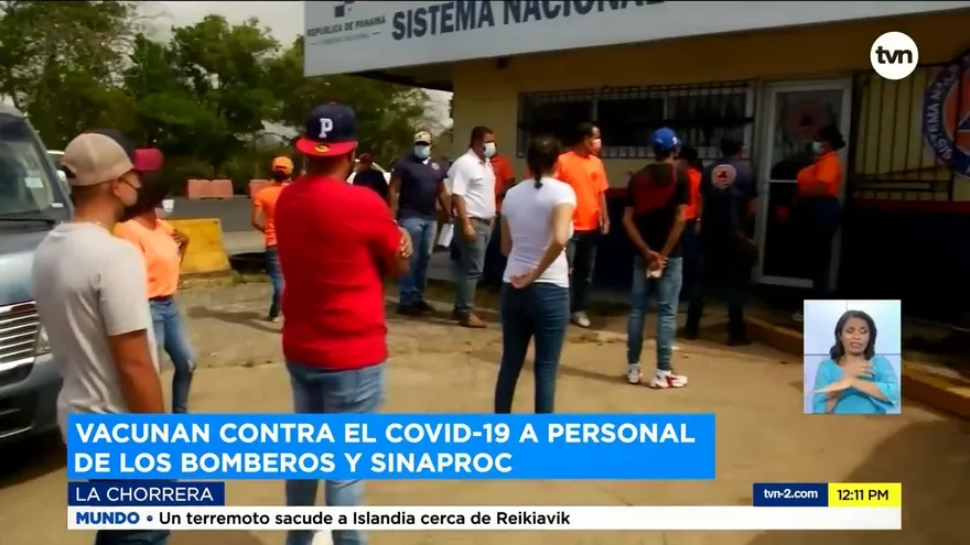 Vacunan a bomberos de Panamá Oeste