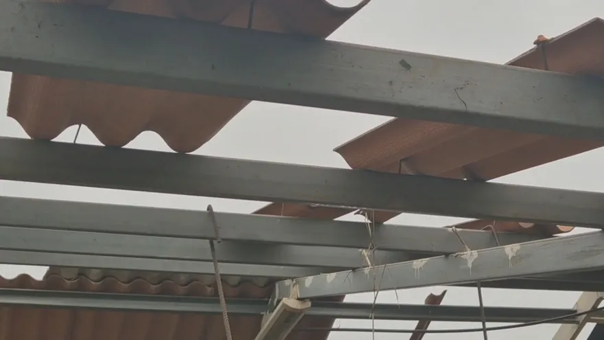 Una de las viviendas afectadas en la urbanización La Cruz, en La Enea de Guararé, provincia de Los Santos