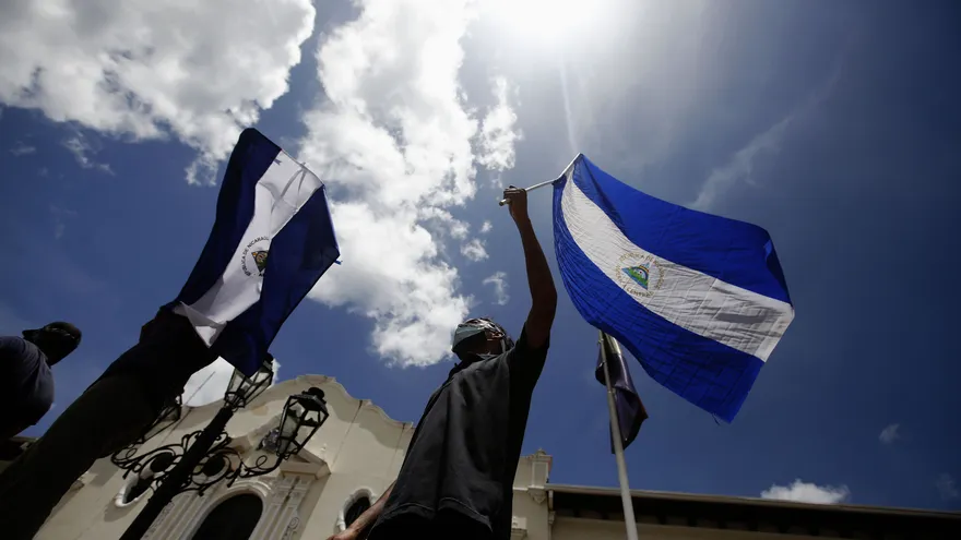 Protesta contra del gobierno de Daniel Ortega en León (Nicaragua)