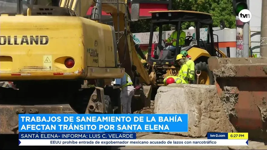 Siguen trabajos en avenida Santa Elena por programa de saneamiento de Panamá