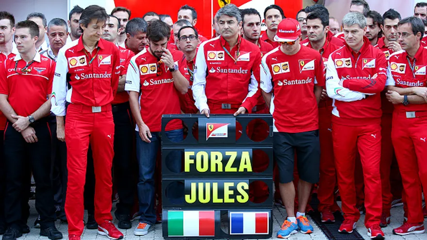 Ferrari rinde homenaje al lesionado Jules Bianchi
