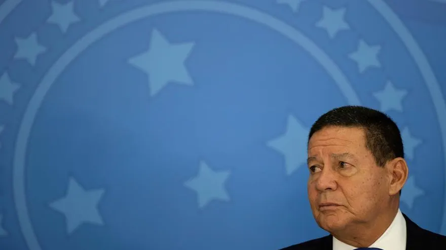 En la imagen, el vicepresidente de Brasil, Hamilton Mourao