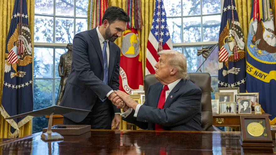 El presidente Donald Trump y el alcalde de Nueva York, el demócrata Zohran Mamdani.