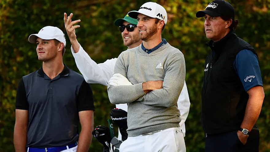 Dustin Johnson, Bryson DeChambeau, Phil Mickelson