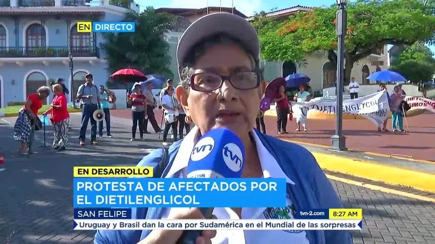 Protestan afectados por envenenamiento masivo con dietilenglicol