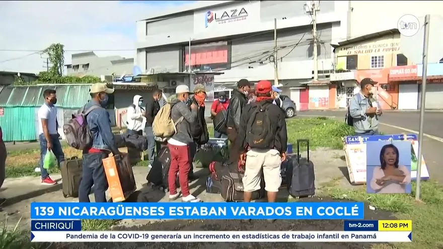 Nicaragüenses varados en Panamá regresan a su país