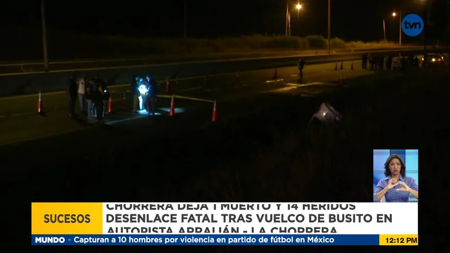 Una víctima fatal y 14 heridos por accidente en Arraiján