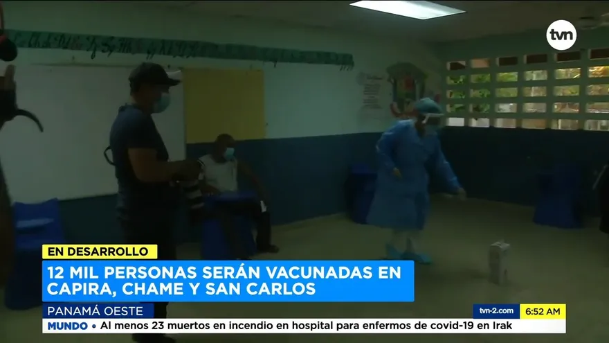 Adultos mayores acuden a vacunarse en Capira, Chame y San Carlos