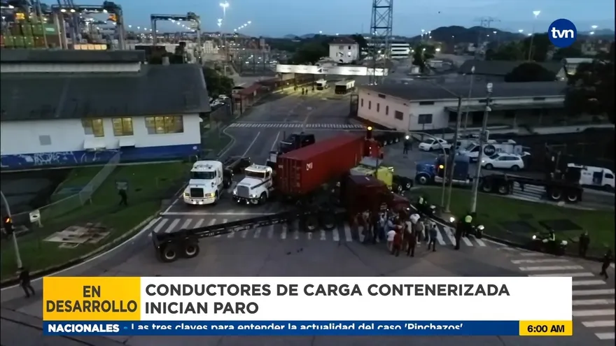 Paro de los transportistas de carga contenerizada