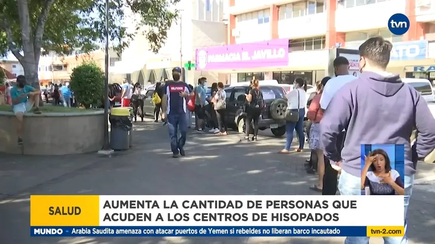 Ante aumento de casos de covid personas se realizan hisopados