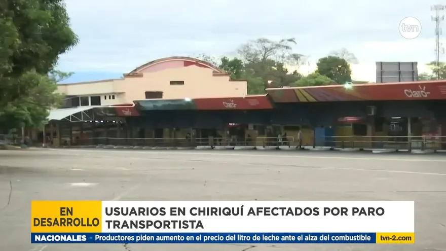Usuarios afectados por paro de transporte en Chiriquí