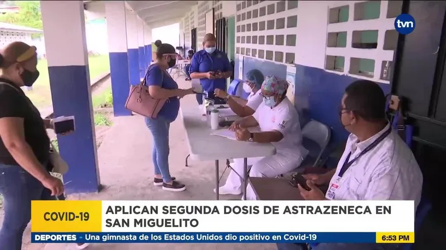 Adelantan aplicación de la segunda dosis de Astrazeneca en San Miguelito