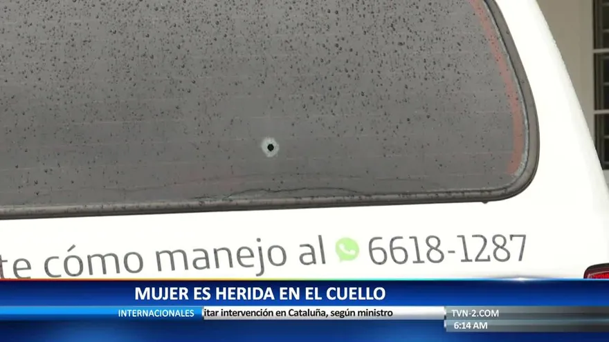 Mujer herida en balacera en Torrijos Carter