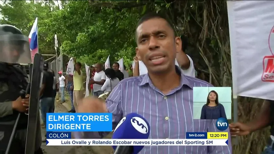 Protestan en Colón para exigir empleo