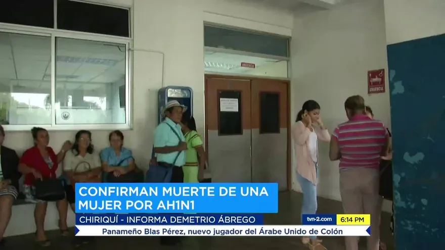 Confirman muerte de una mujer por influenza AH1N1 en Chiriquí