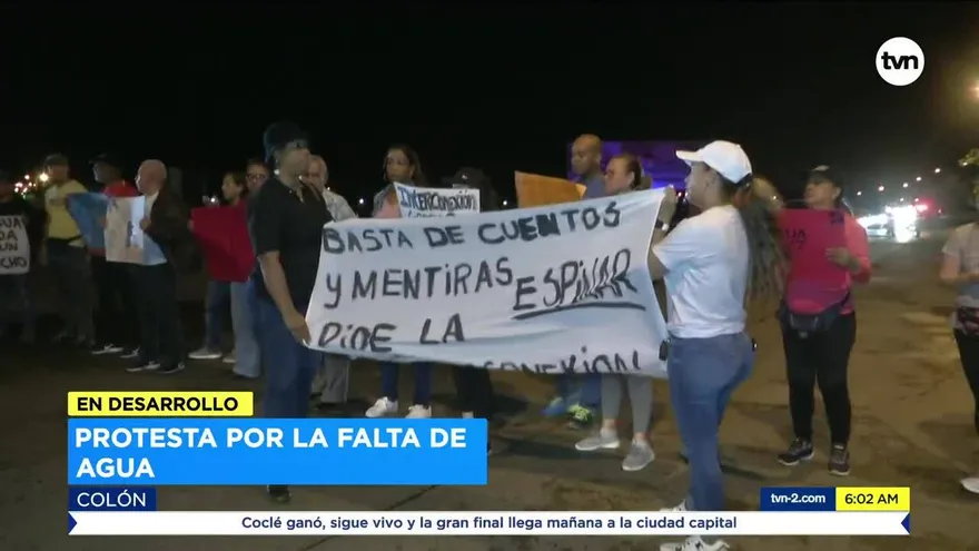 Protestas en Colón por falta de agua potable
