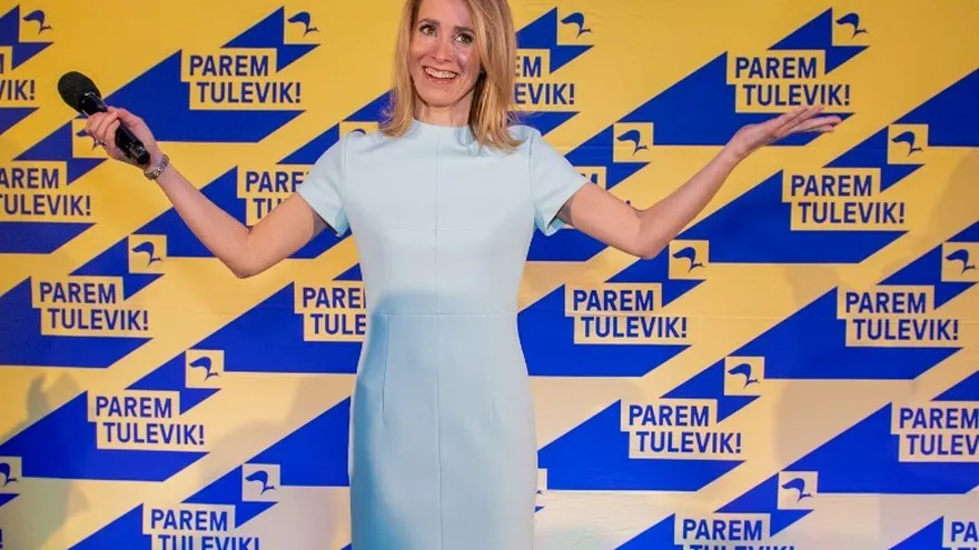 En la imagen, Kaja Kallas, líder del Partido de la Reforma de Estonia.