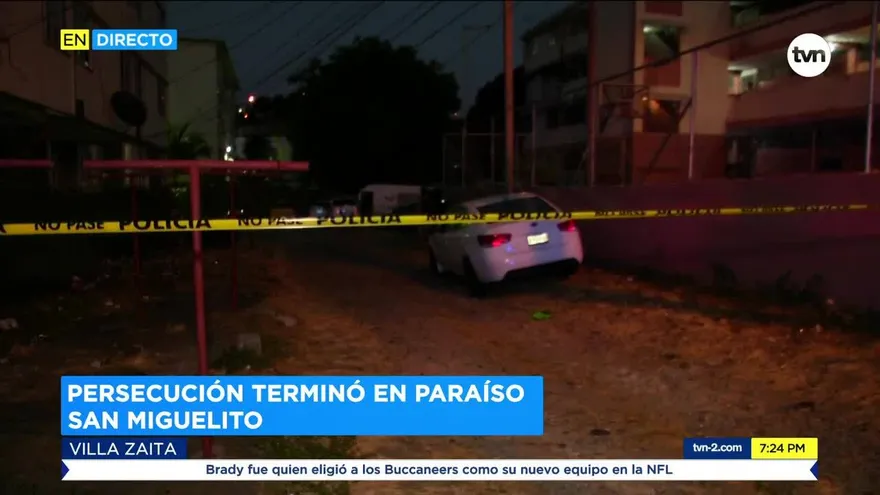 Policía Nacional realiza persecución por robo de dos vehículos