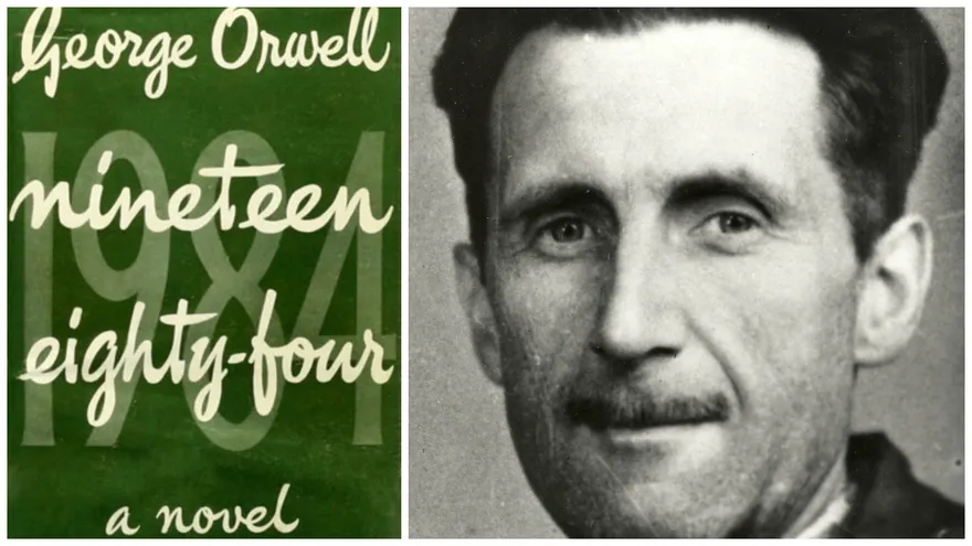 La portada de la primera edición de la obra, escrita por George Orwell.