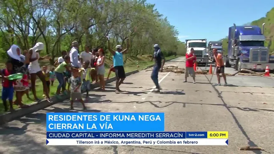 oradores de Kuna Nega protestan por falta de agua
