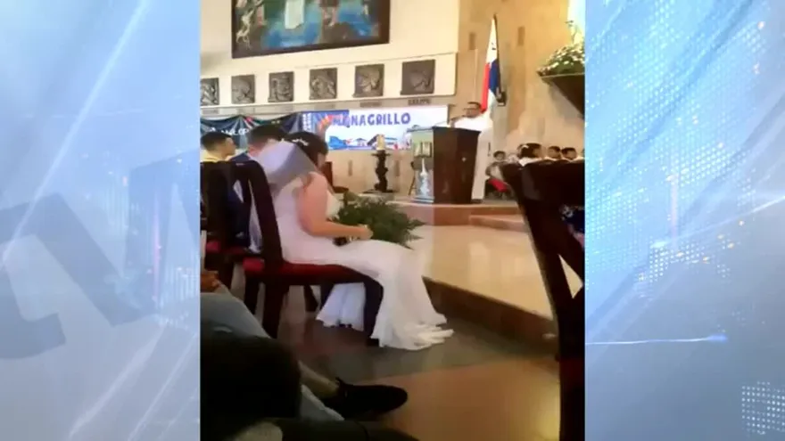 Pareja de peregrinos polacos se casa en Monagrillo