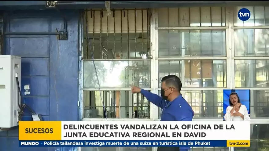 Vandalizan oficina de la junta Educativa Regional en Chiriquí